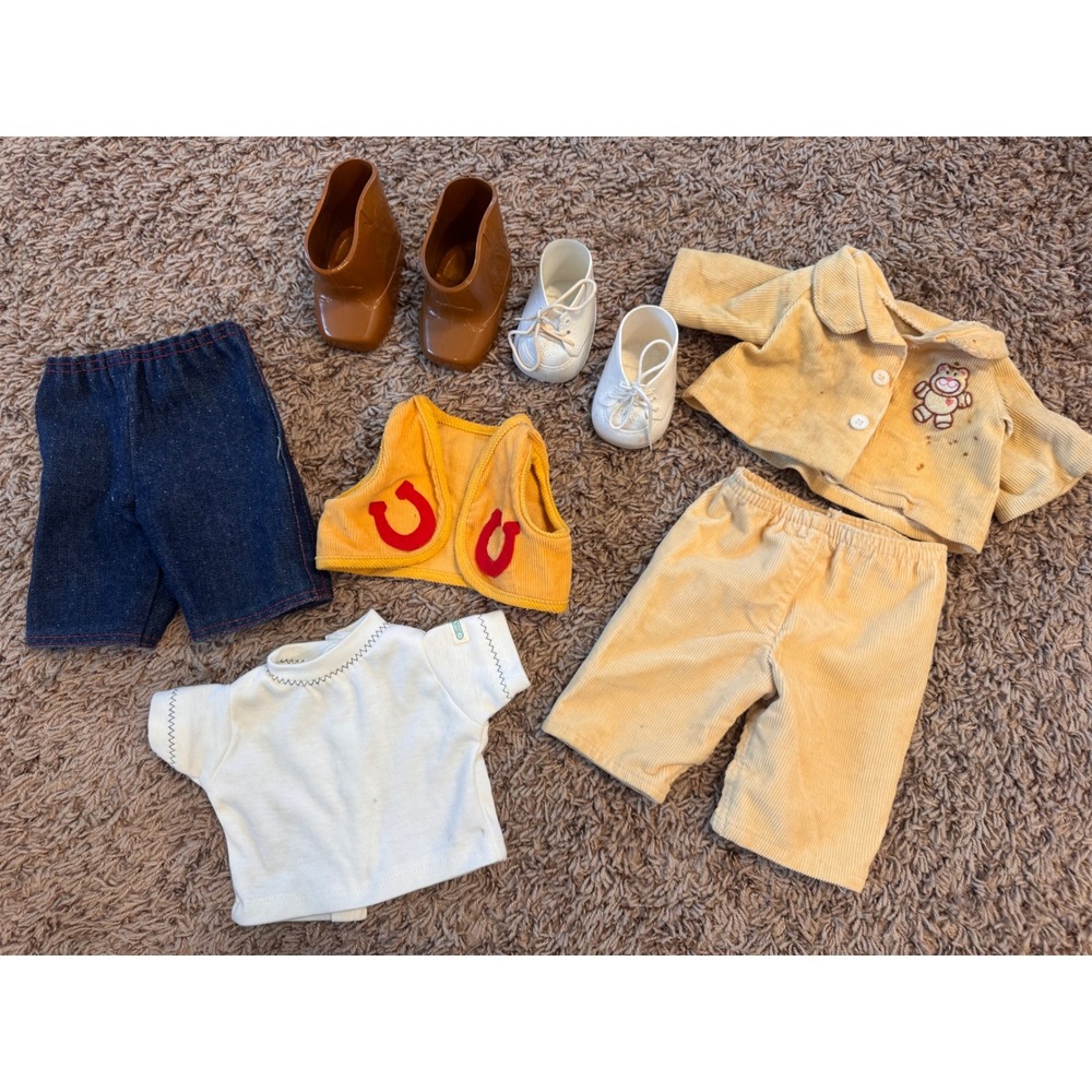 Vintage 1983 Cabbage Patch Kids Doll Clothes Shoes 7-Piece Lot